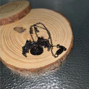 Vivienne Westwood Black Bat Pendant Necklace